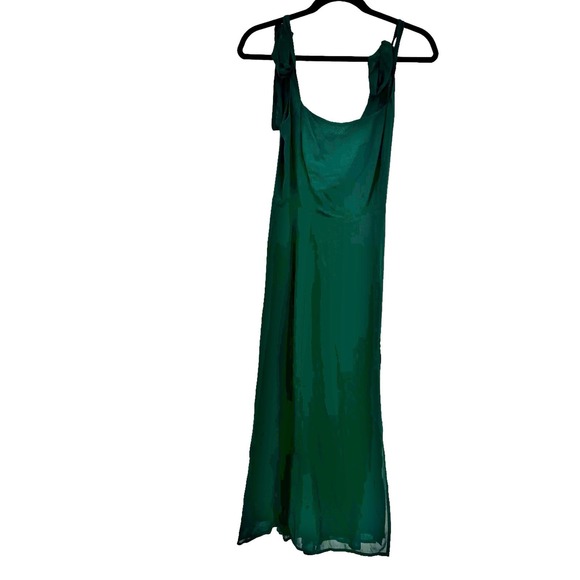 Reformation Smocked Twilight Midi Dress Sleeveless Emerald Green Size 4 NWOT - Picture 8 of 12